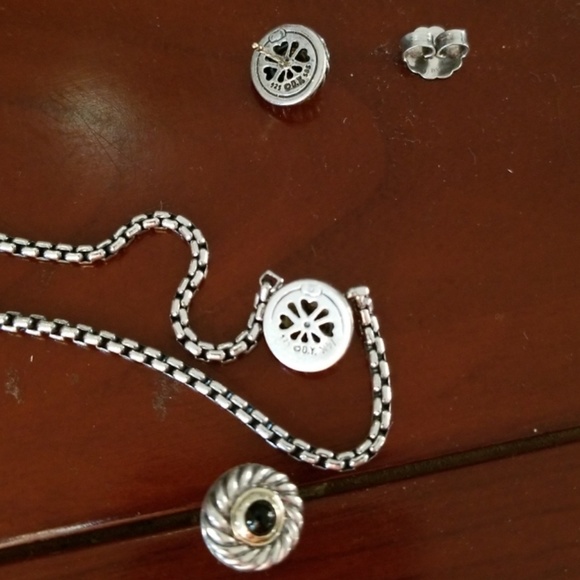 SOLD DY 14k silver necklace and earing - Picture 3 of 4